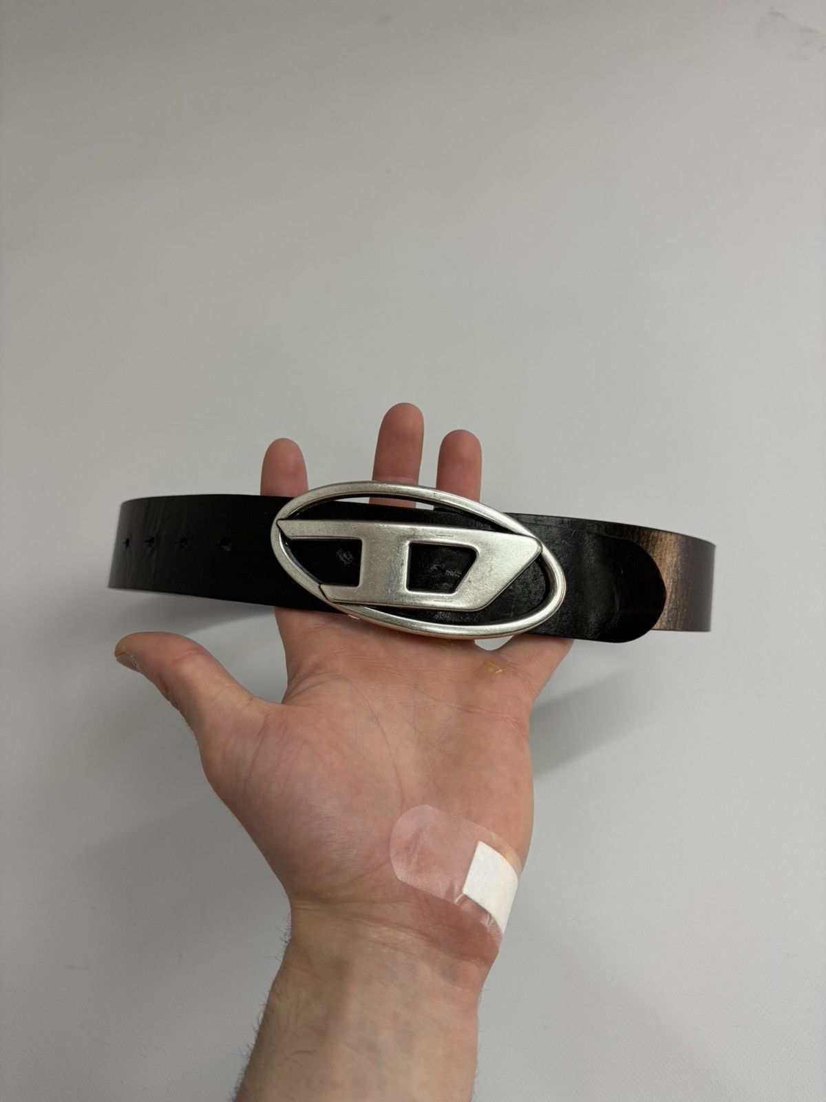 Diesel Vintage Diesel Oval Logo Y2K Archive Leather Belt Buckle Size ONE SIZE - 4 Thumbnail