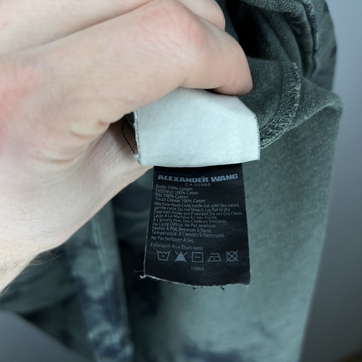 Alexander Wang Alexander Wang Tshirt Tee Tie Dye Barcode Camo Print Green Size US M / EU 48-50 / 2 - 7 Thumbnail