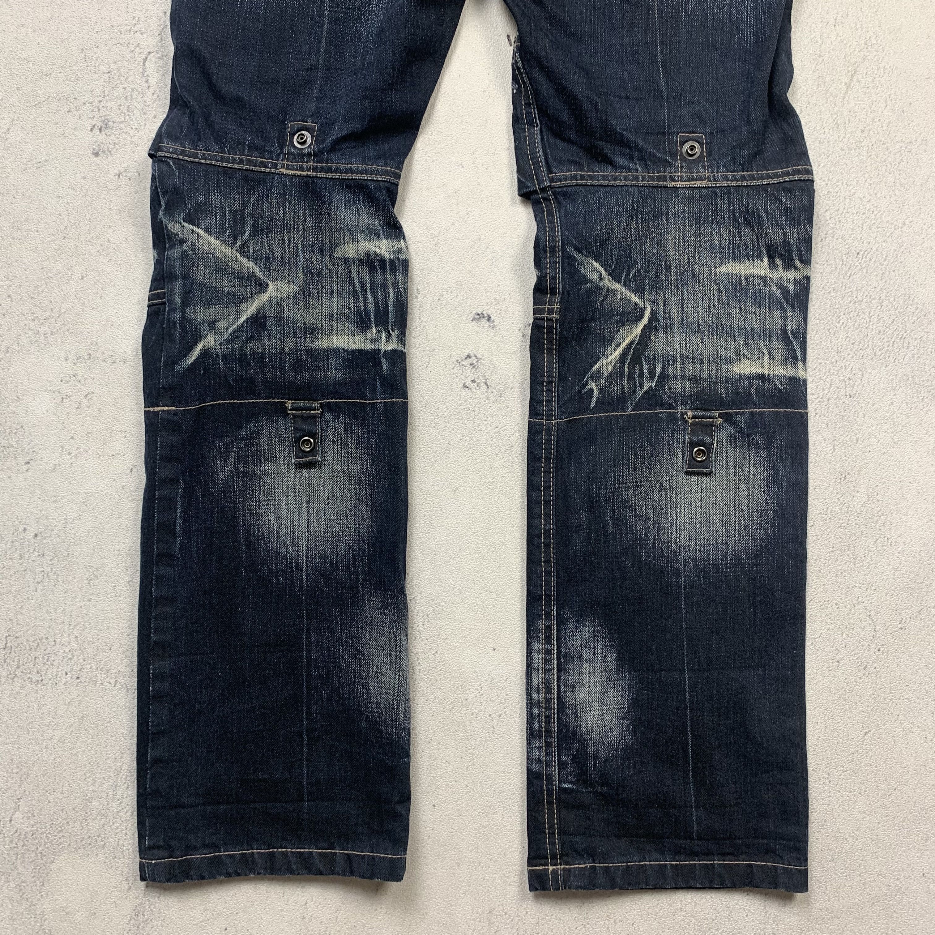 PPFM PPFM Double Waist Denim Japanese Brand Poem Size US 31 - 8 Thumbnail