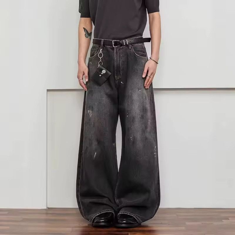 Retro Washed Wide Leg Streetwear Trendy Y2k Jeans Pants