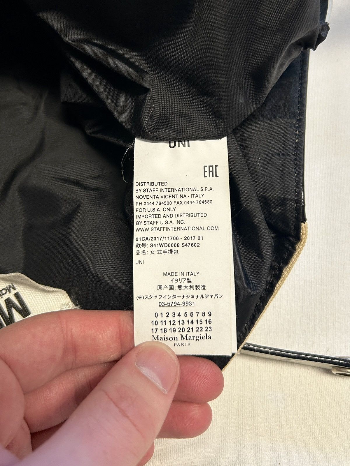 Maison Margiela SS2017 Detachable Handle Canvas Patent Leather Tote Bag Size ONE SIZE - 5 Thumbnail