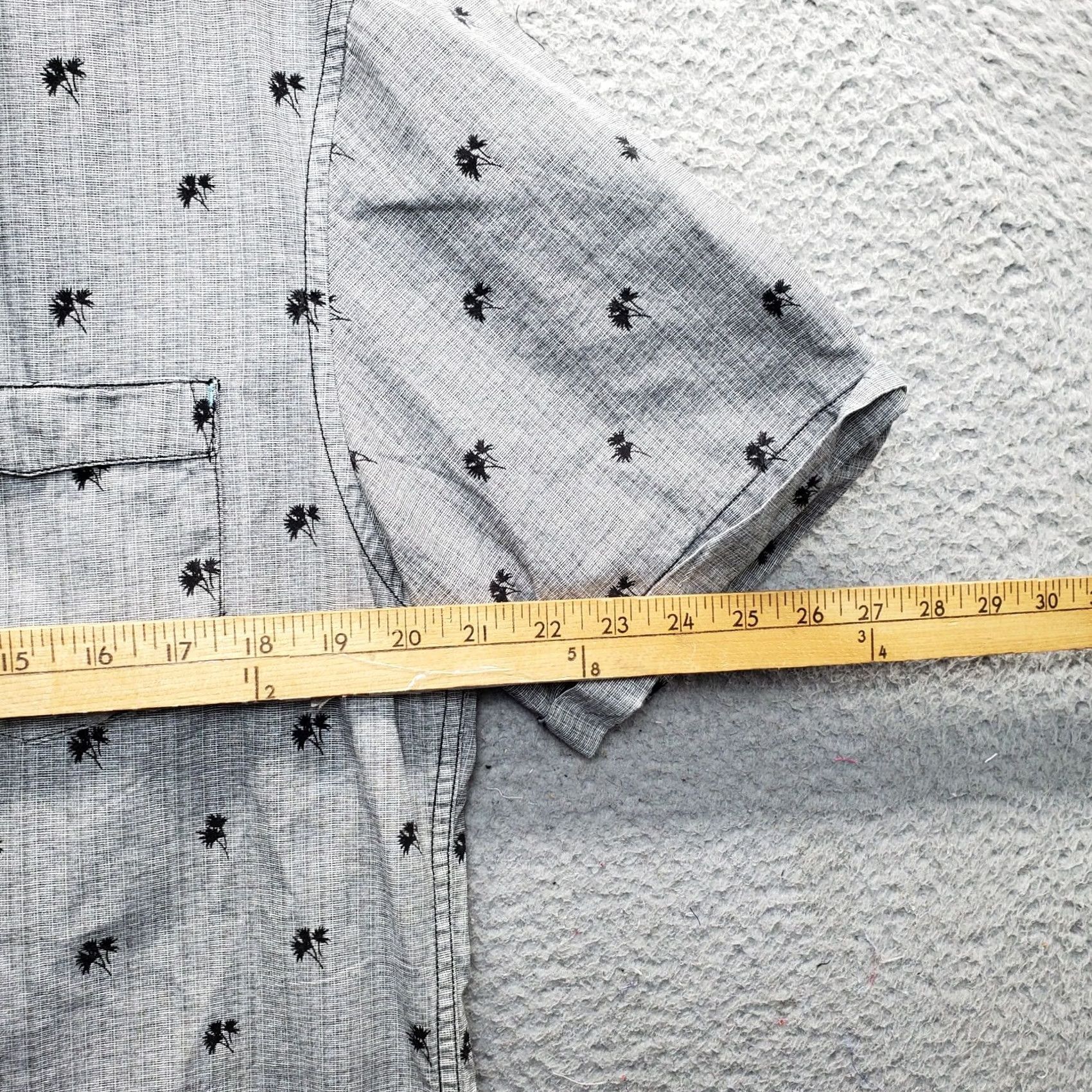 Vintage New York & Company LON NYC Button-Up Shirt Mens XL Multi Cotton Leaf Print Short Sleeve Collared Size US XL / EU 56 / 4 - 4 Thumbnail