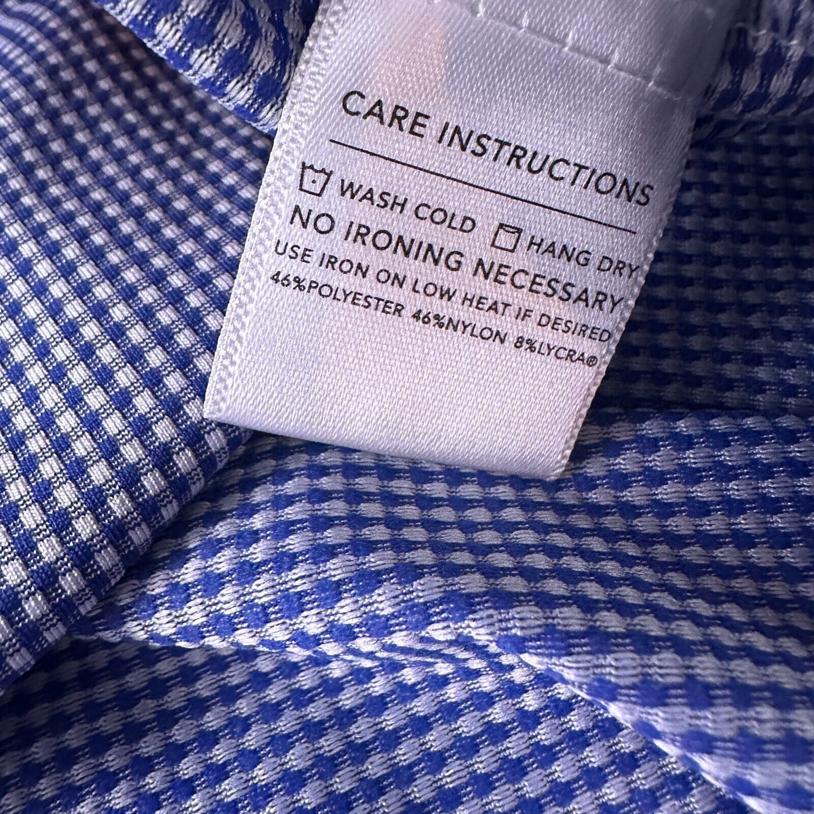 Mizzen+Main Mizzen + Main Shirt Mens Small Blue White Micro Button-Up Size US S / EU 44-46 / 1 - 7 Thumbnail
