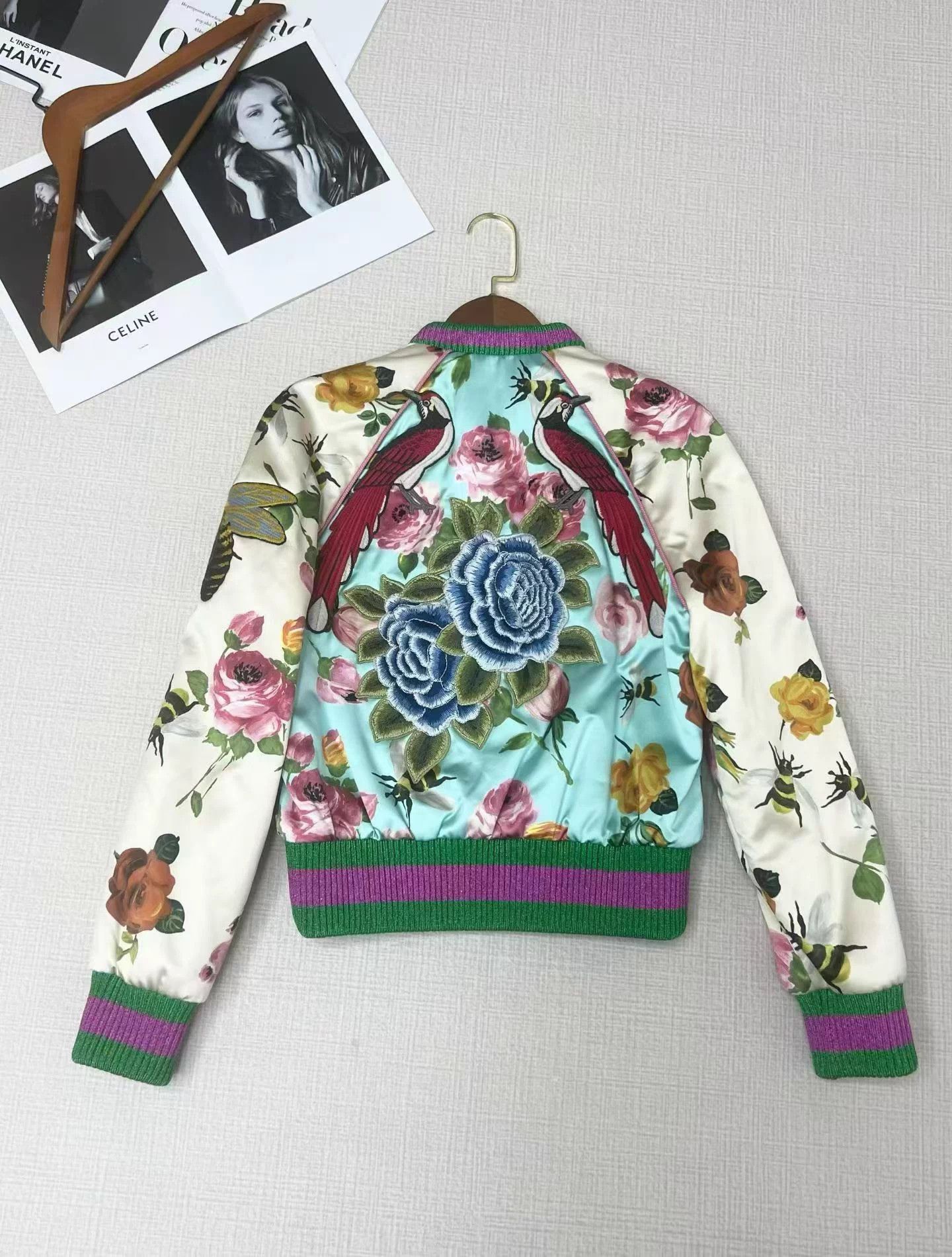 Gucci Gucci heavy print butterfly bee baseball jacket 44 Size M / US 6-8 / IT 42-44 - 5 Thumbnail