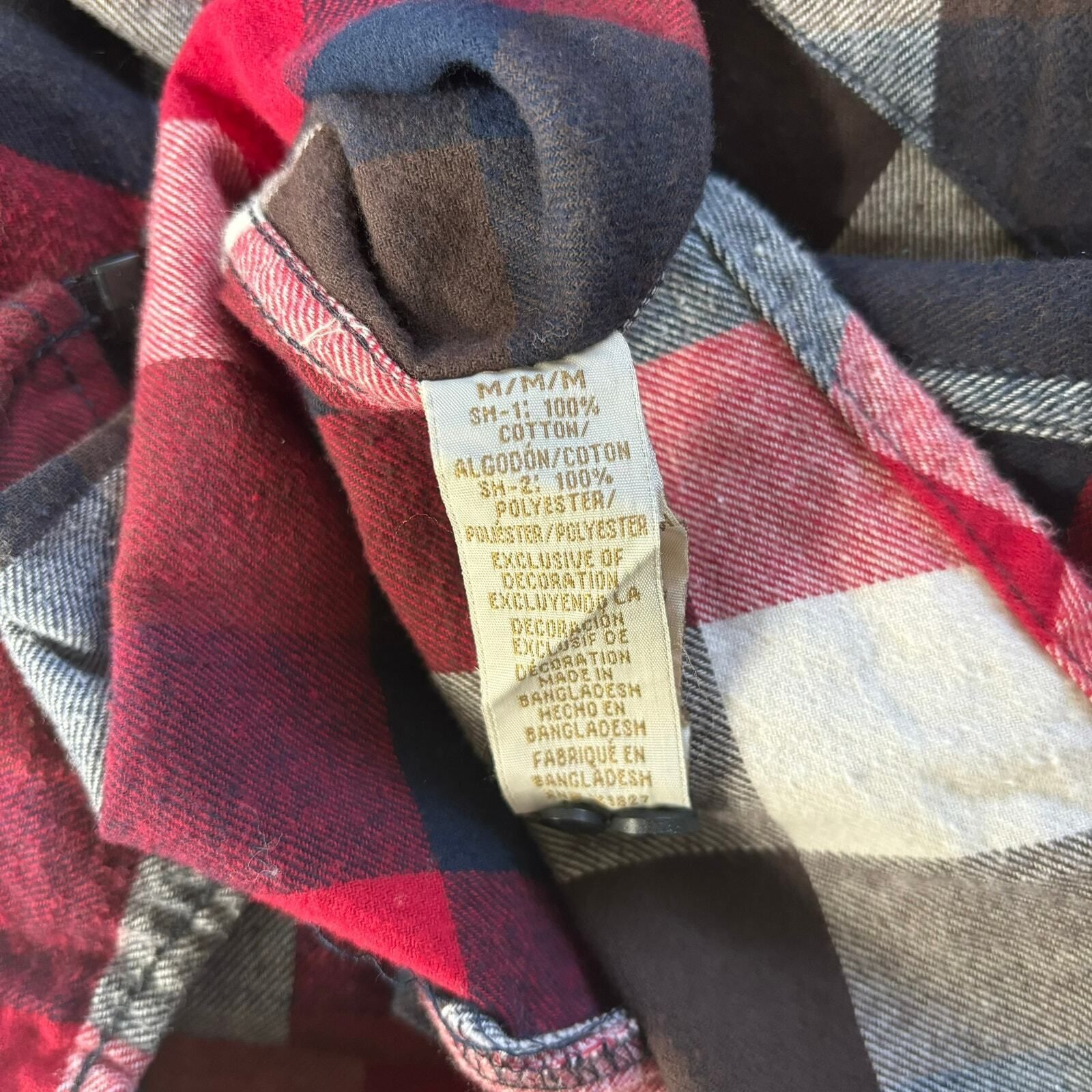 Other Buffalo Plaid Mens Flannel Hoodie Jacket Red Black Size Medi Size US M / EU 48-50 / 2 - 7 Thumbnail