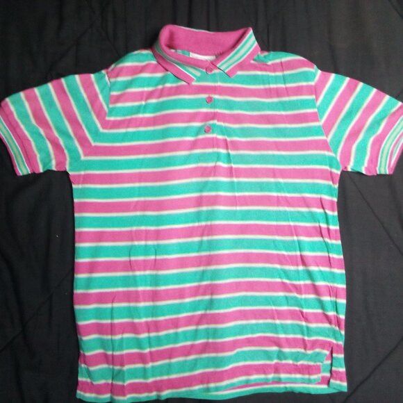 Vintage Vintage Chelsea Place Striped Polo Shirt Size L / US 10 / IT 46 - 2 Thumbnail