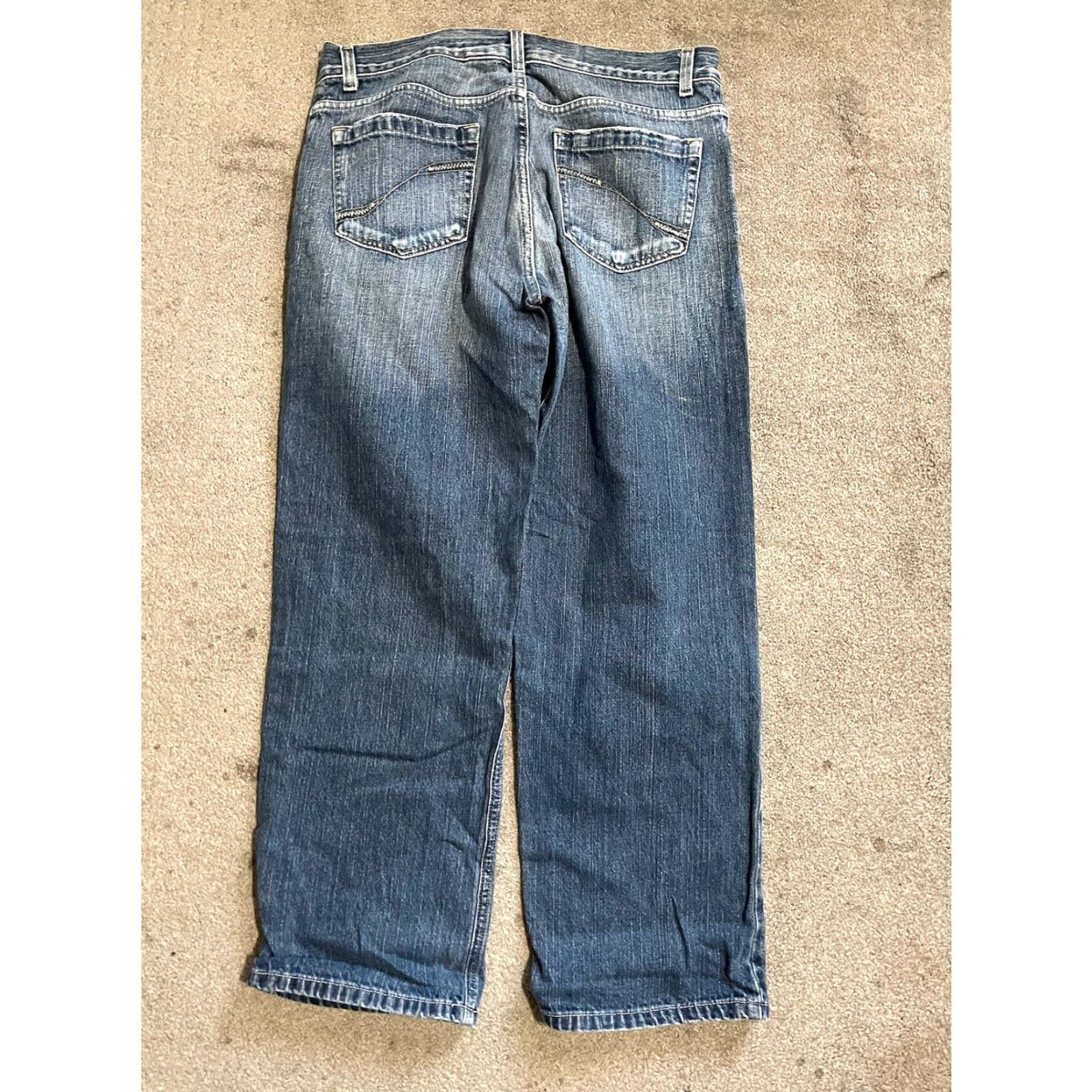 DKNY DKNY Jeans Men's 34x30 Denim Blue Cotton Relaxed Leg Workwear Dark Wash Faded City Classic Outdoor 34 Mens Jeans Blue Cotton DKNY 5-Pocket Size US 34 / EU 50 - 3 Thumbnail
