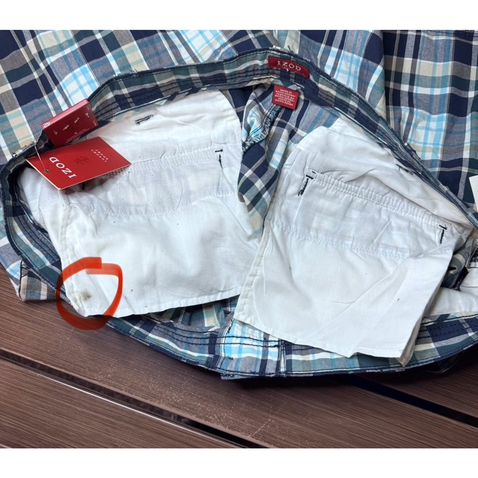 Izod NWT Izod Mens 42x10 Plaid Shorts Y2k Vintage Skater Retro Size US 42 / EU 58 - 11 Thumbnail