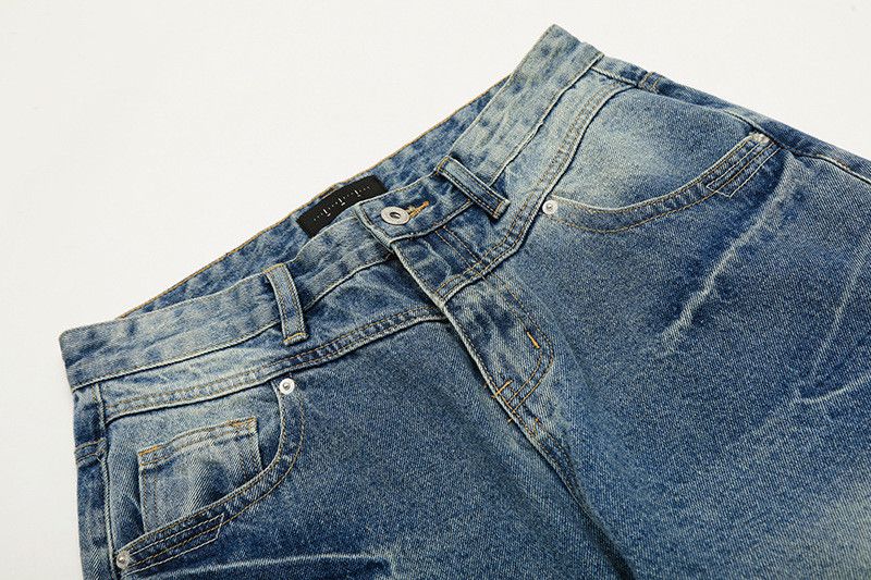 Vintage Men's American Retro Washed Curved Wide-Leg Jeans Size US 32 / EU 48 - 3 Thumbnail