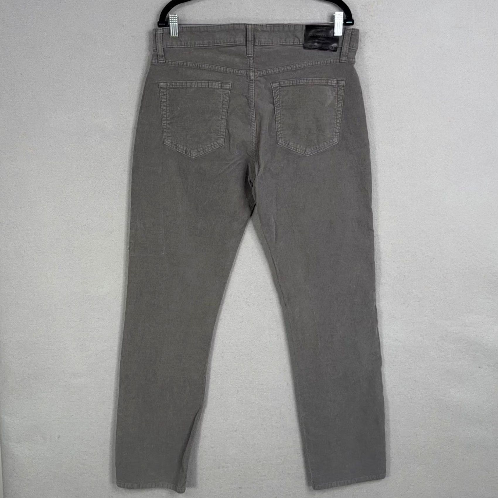 Lucky Brand Lucky Brand 121 Slim Men Grey Corduroy Pants 33x32 Chino Casual Modern Aesthetic Mens Size US 33 - 6 Thumbnail