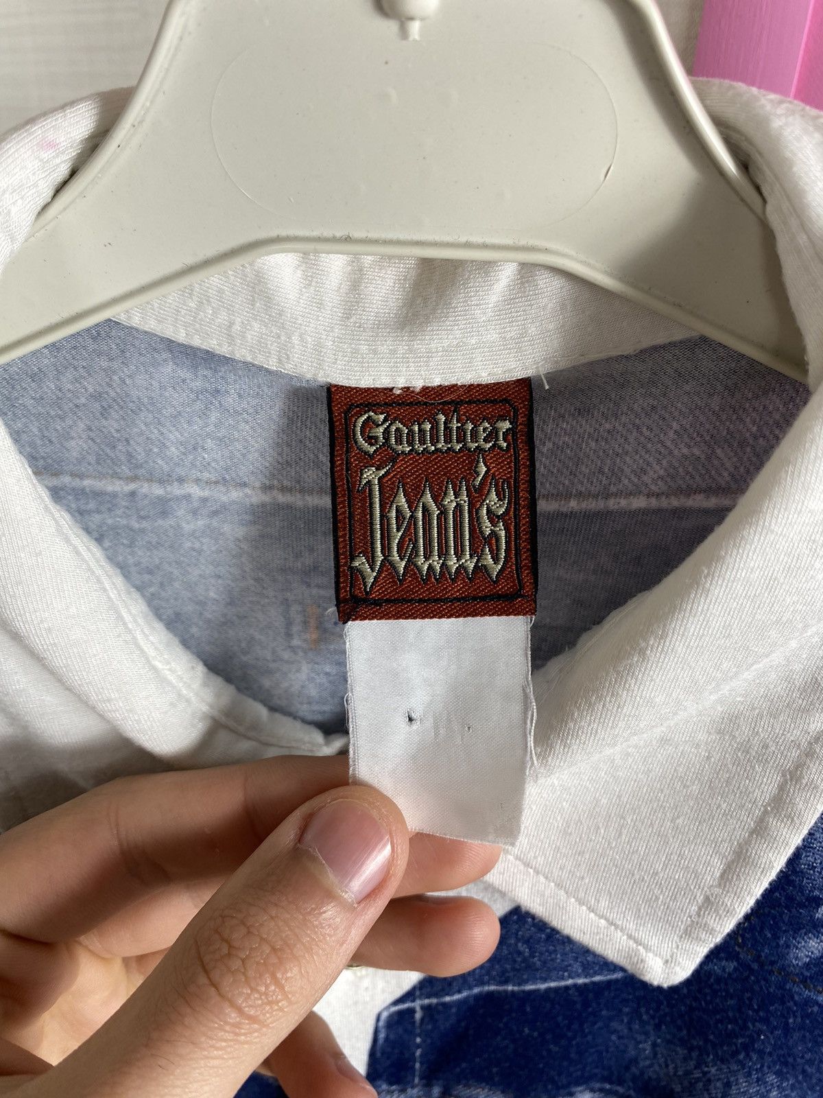 Jean Paul Gaultier × Vintage Jean Paul Gaultier Jeans Trompe Shirt SS97 Size L / US 10 / IT 46 - 18 Thumbnail