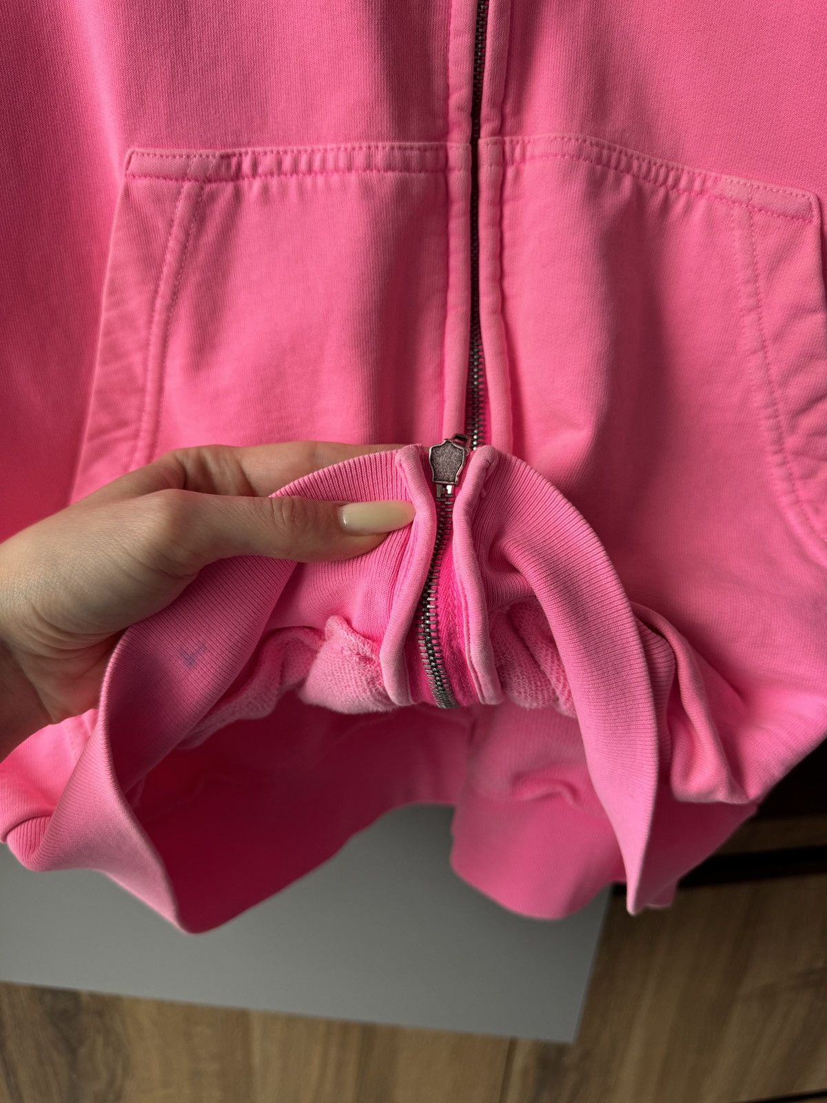 Balenciaga Balenciaga Pink Faded Mud Dye Embroidered Logo Hoodie Size XS / US 0-2 / IT 36-38 - 5 Thumbnail