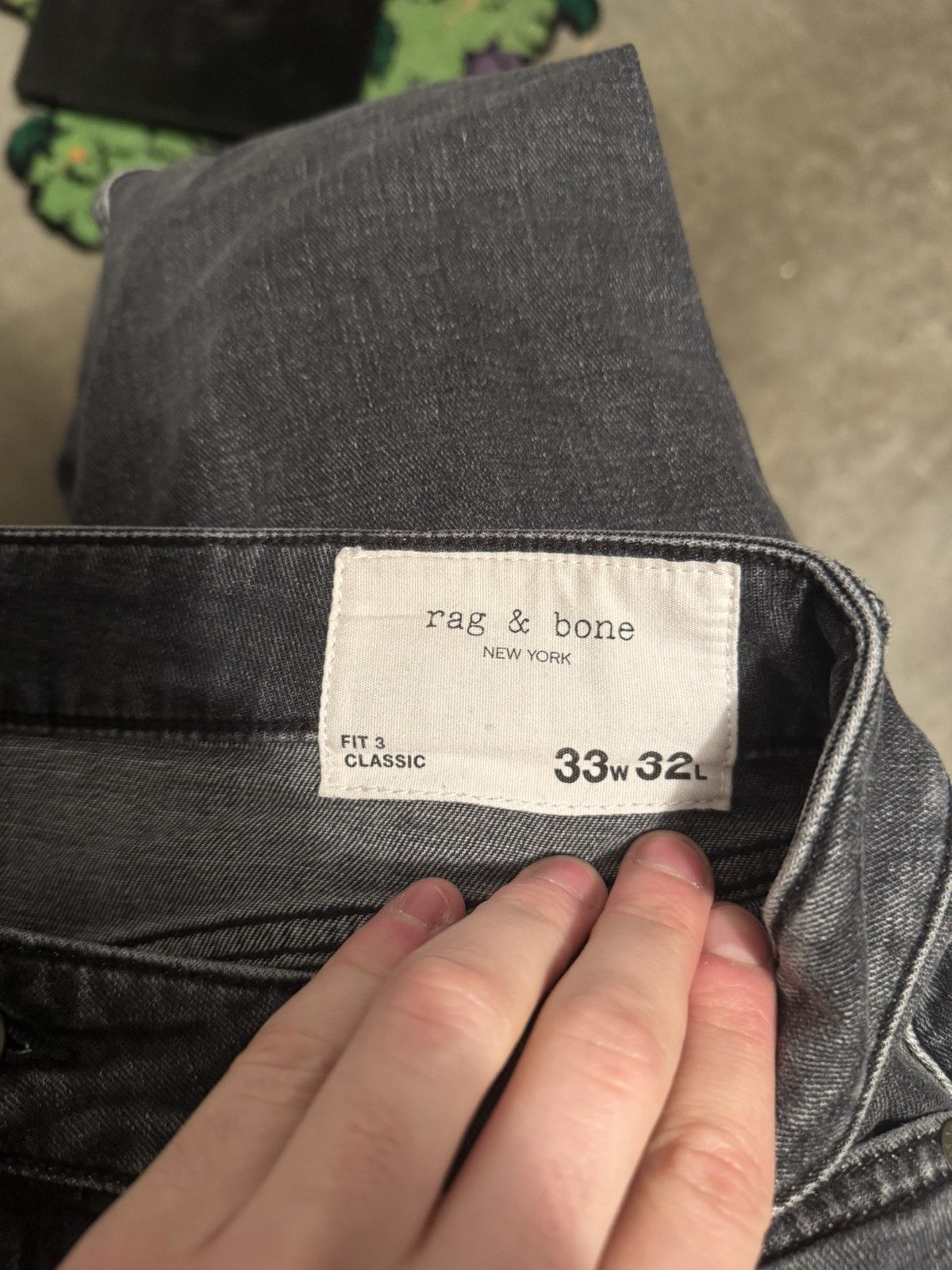 Rag & Bone Rag & Bone Grey Denim Jeans (Fit 3 Classic) Size US 33 - 3 Thumbnail