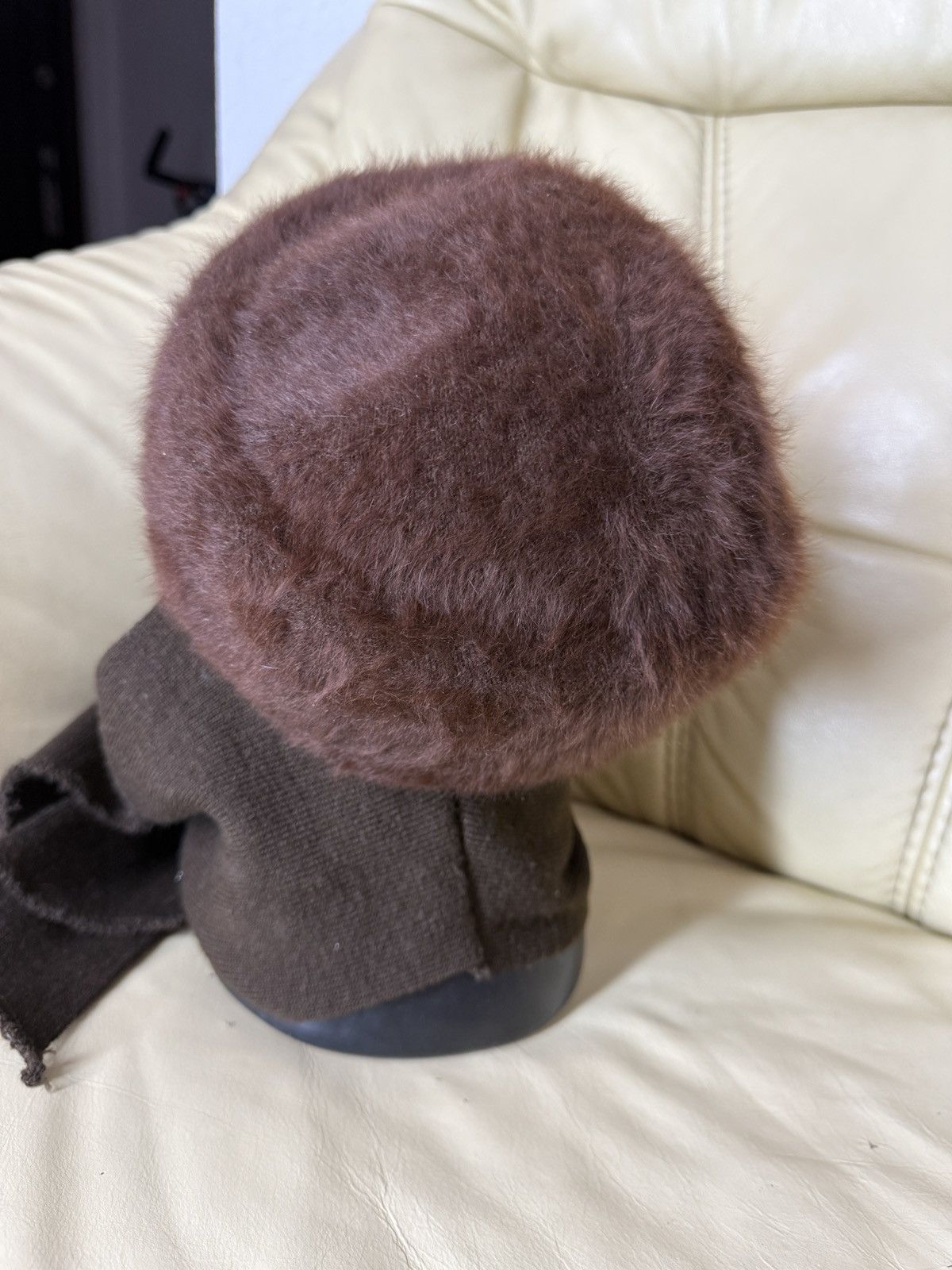 Kangol Vintage Brown Kangol Fur Hat With Scarf Size ONE SIZE - 4 Thumbnail