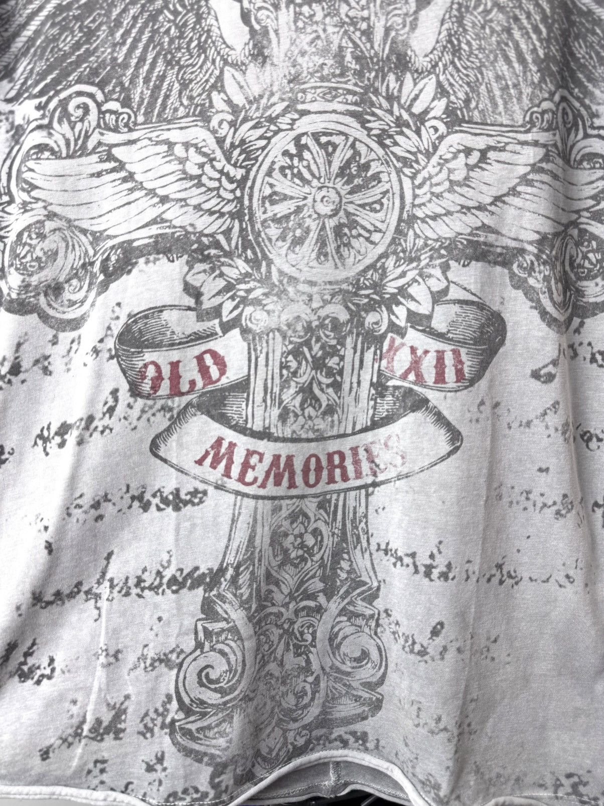 20471120 Vintage Y2K Old Memories Punk T Shirt Full Print Ed Hardy Size US M / EU 48-50 / 2 - 4 Thumbnail