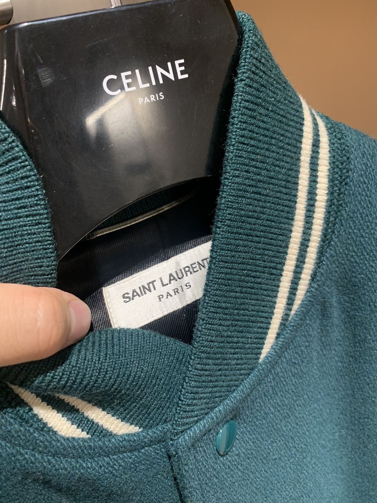 Saint Laurent Paris Saint Laurent 2021SS California green teddy Size US S / EU 44-46 / 1 - 2 Thumbnail