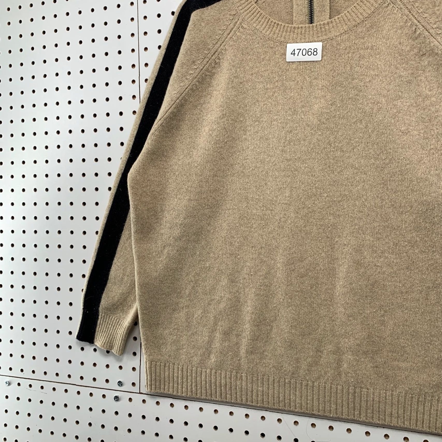 Madewell Madewell Sweater Women’s Small Beige 100% Merino Wool Long Sleeve Crew Neck Pullover Fashion Knit Vintage No 0 Back Zip Work Size S / US 4 / IT 40 - 6 Thumbnail