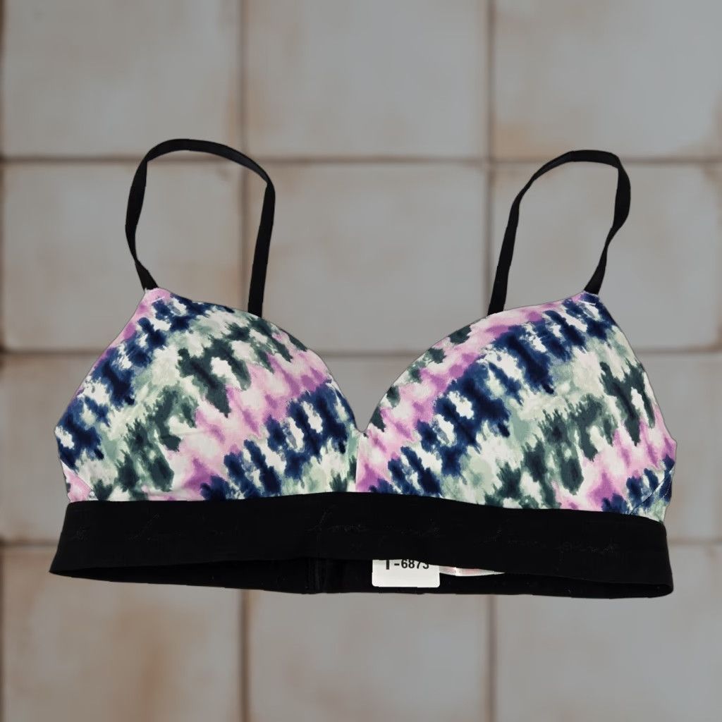 Victorias Secret Vintage Victoria's Secret Pink Women Bra 36B Multicolor Tie Dye Wireless Push Up