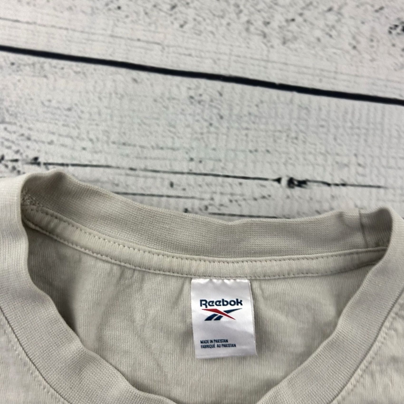 Reebok Reebok Flintstones Welcome To Bedrock Short Sleeve T Shirt Men XL Beige Size US XL / EU 56 / 4 - 4 Thumbnail