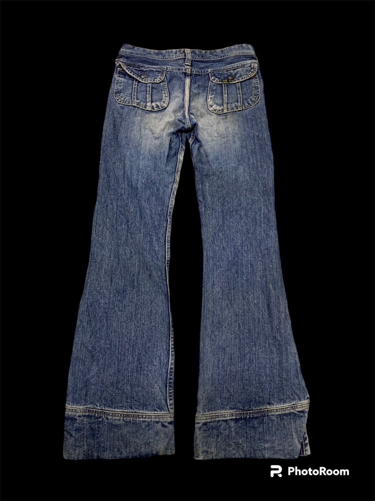 Japanese Brand ❌FLARE❌90s LEE FLARE PANT BUTTON BOTTOM RARE Size US 30 / EU 46 - 2 Thumbnail