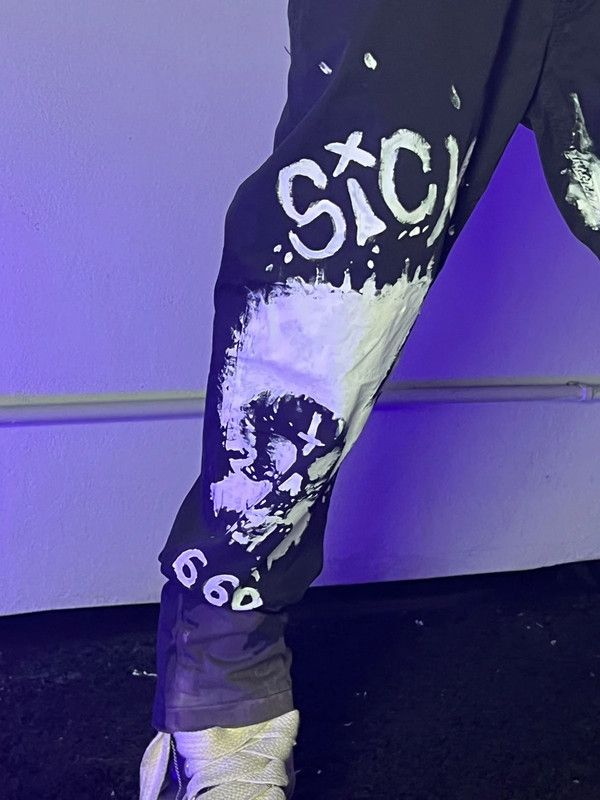 Japanese Brand Goth Alt Punk Streetwear Baggy Oversize Custom Pants Y2k 666 Size US 32 / EU 48 - 4 Thumbnail