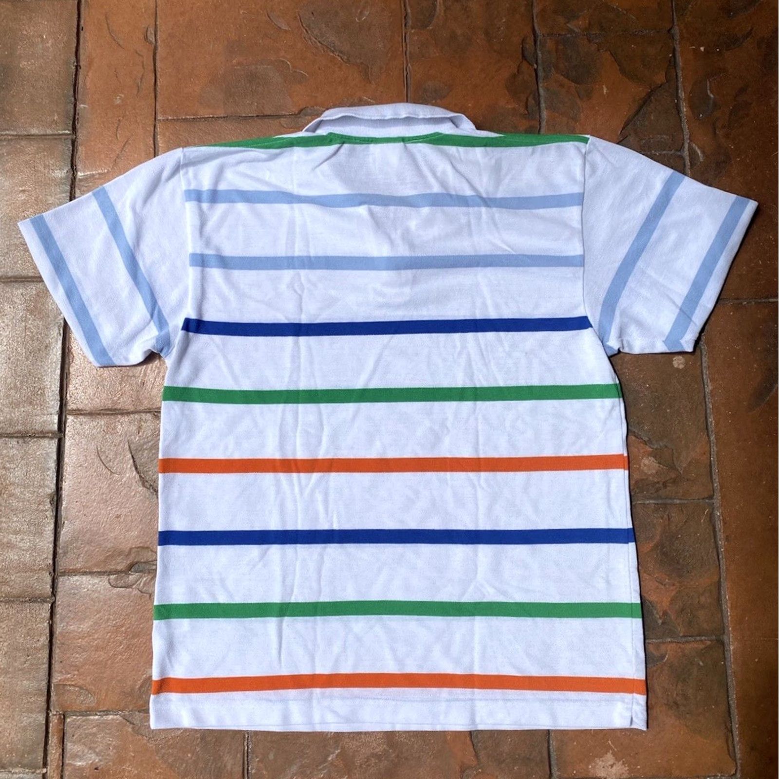 Lacoste Lacoste Polo Shirt Mens 7 Striped Multicolor Short Sleeve Logo Polo Shirt, Multicolor, Lacoste, Striped, Casual, Regular, Men, Size 7 Size US M / EU 48-50 / 2 - 3 Thumbnail