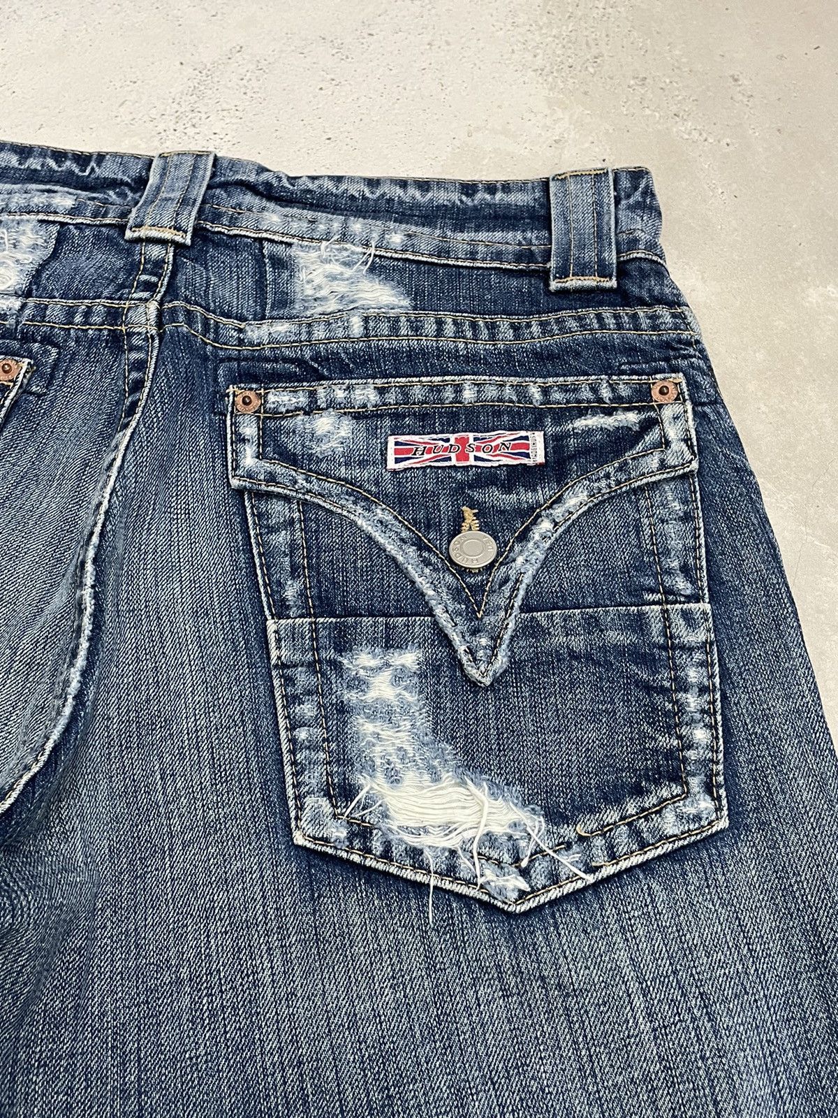 Hudson Vintage Hudson American Distressed Denim Pants (A14) Size US 29 - 12 Thumbnail