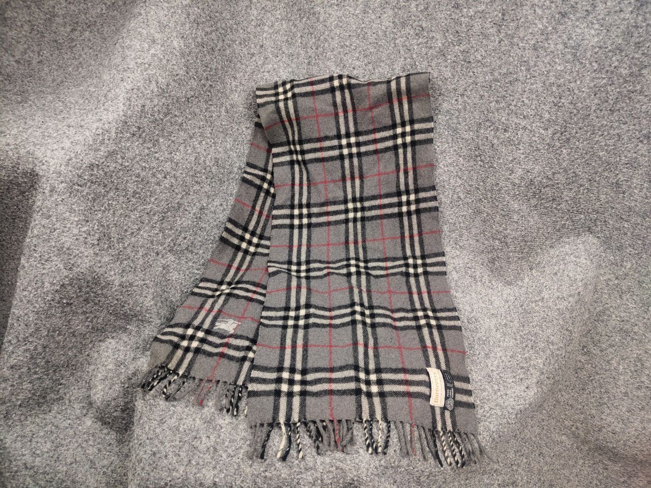 Burberry Vintage Burberry 's Classic Check Lana wool Unisex Scarf Size ONE SIZE - 15 Thumbnail