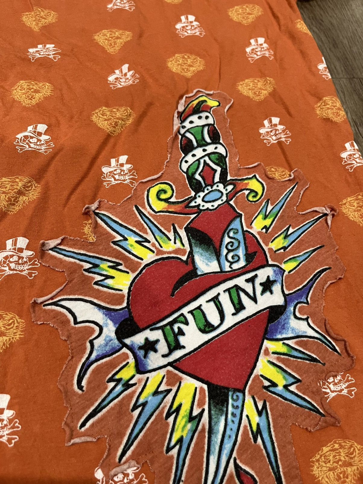 Ed Hardy Vintage Ornage Ed Hardy Y2K shirt Size US L / EU 52-54 / 3 - 3 Thumbnail