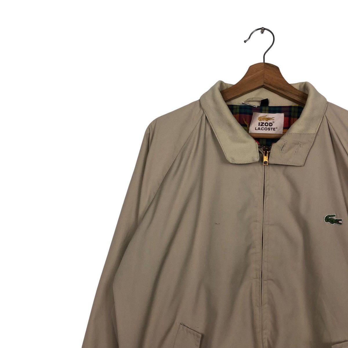 Japanese Brand 📌Vintage Bomber Jacket Izod Lacoste Tartan Blanket Check Size US XL / EU 56 / 4 - 8 Thumbnail