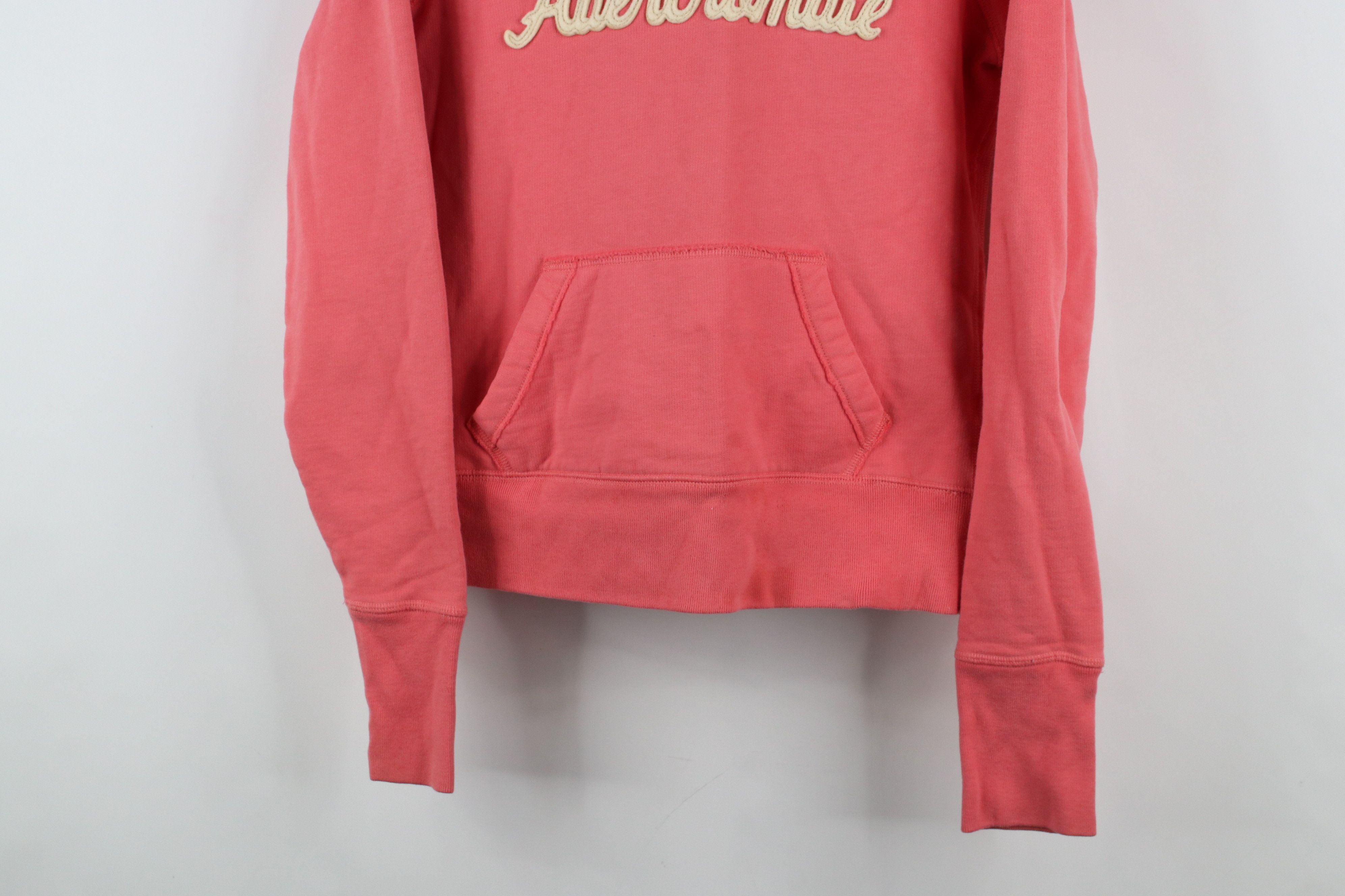 Abercrombie & Fitch × Vintage Vintage 90s Y2K Abercrombie & Fitch Script Hoodie Pink Size L / US 10 / IT 46 - 3 Thumbnail