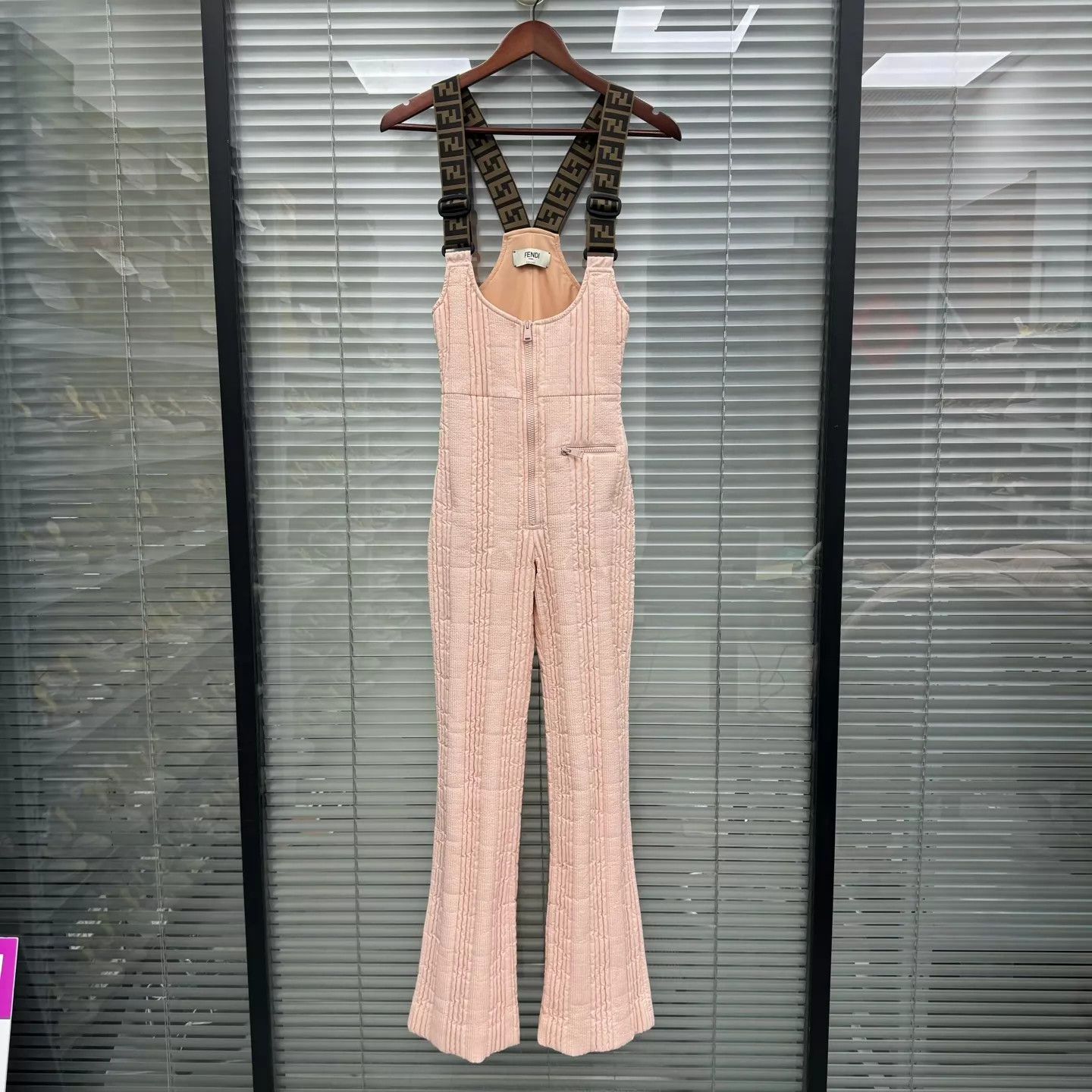 Fendi Fendi Women's Nude Pink Overalls Size 38 Size 26" / US 2 / IT 38 - 1 Thumbnail