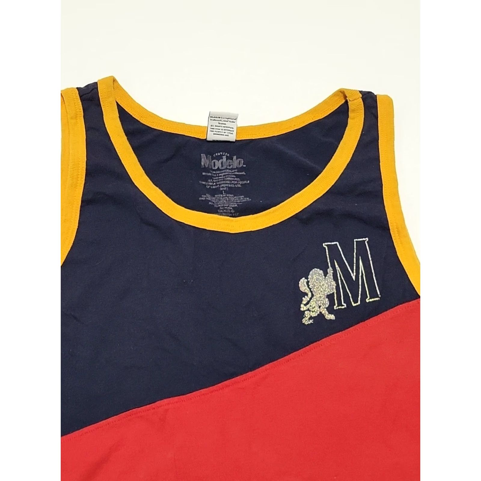 UFC MODELO TANK TOP Cerveza Especial Mens L Multicolor Cotton Shirt Beer 40/42" UFC Size US L / EU 52-54 / 3 - 5 Thumbnail