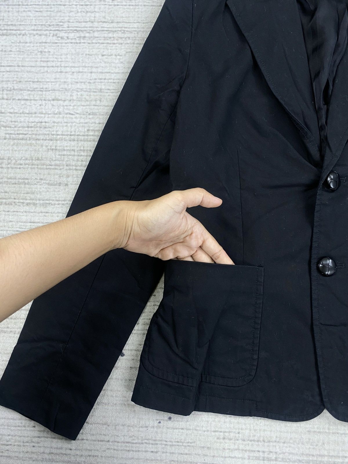 A.P.C. Vintage A.P.C Full Black Cotton Blazer Coat Jacket Size US S / EU 44-46 / 1 - 7 Thumbnail