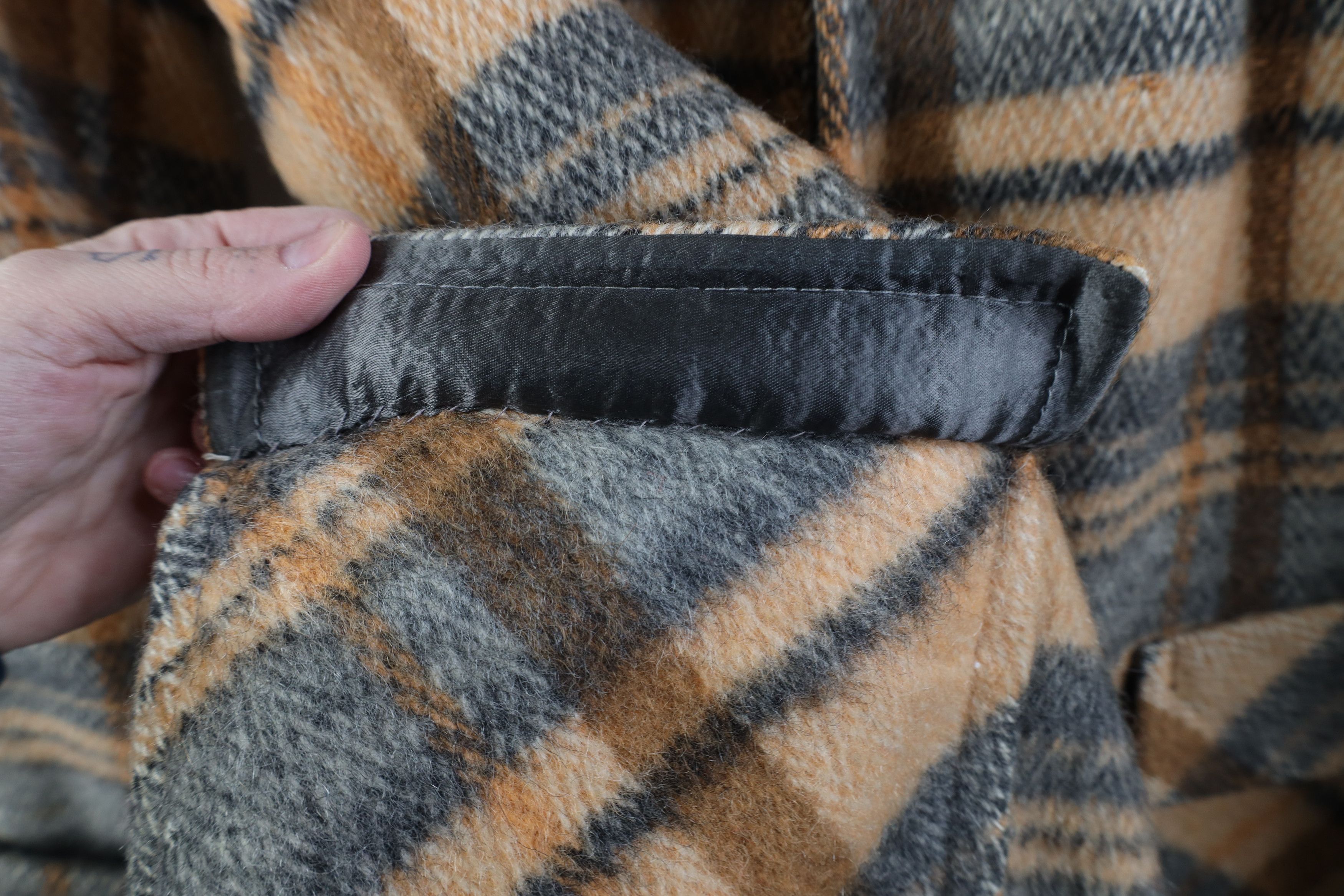 Vintage Vintage 60s 70s Streetwear Wool Collared Jacket Plaid USA Size M / US 6-8 / IT 42-44 - 6 Thumbnail