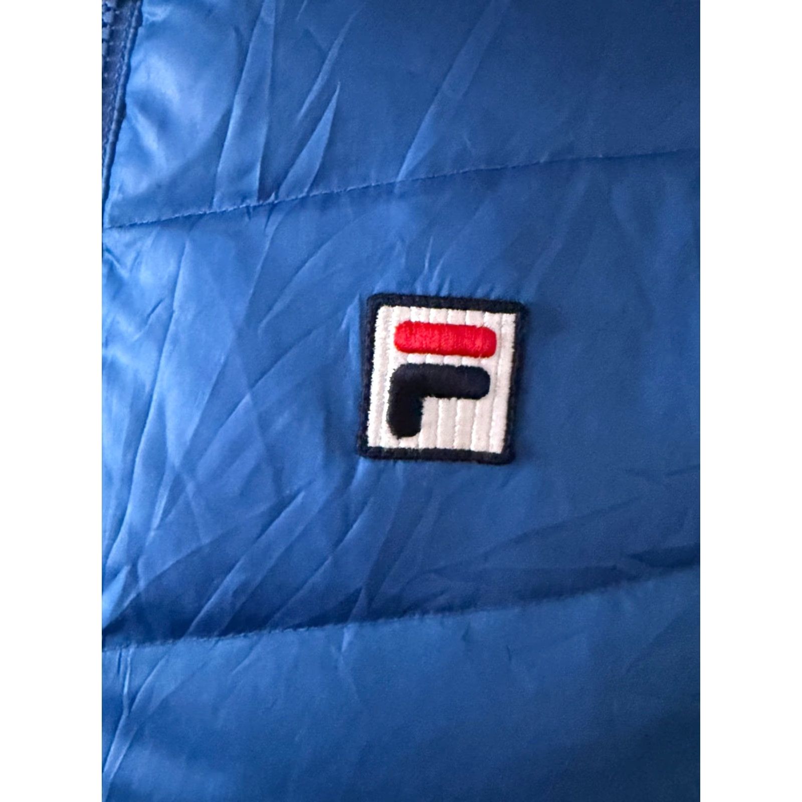 Fila FILA Hooded Down Puffer Vest Men’s Small Blue Back Print Biella Italia Vest Size US S / EU 44-46 / 1 - 8 Thumbnail