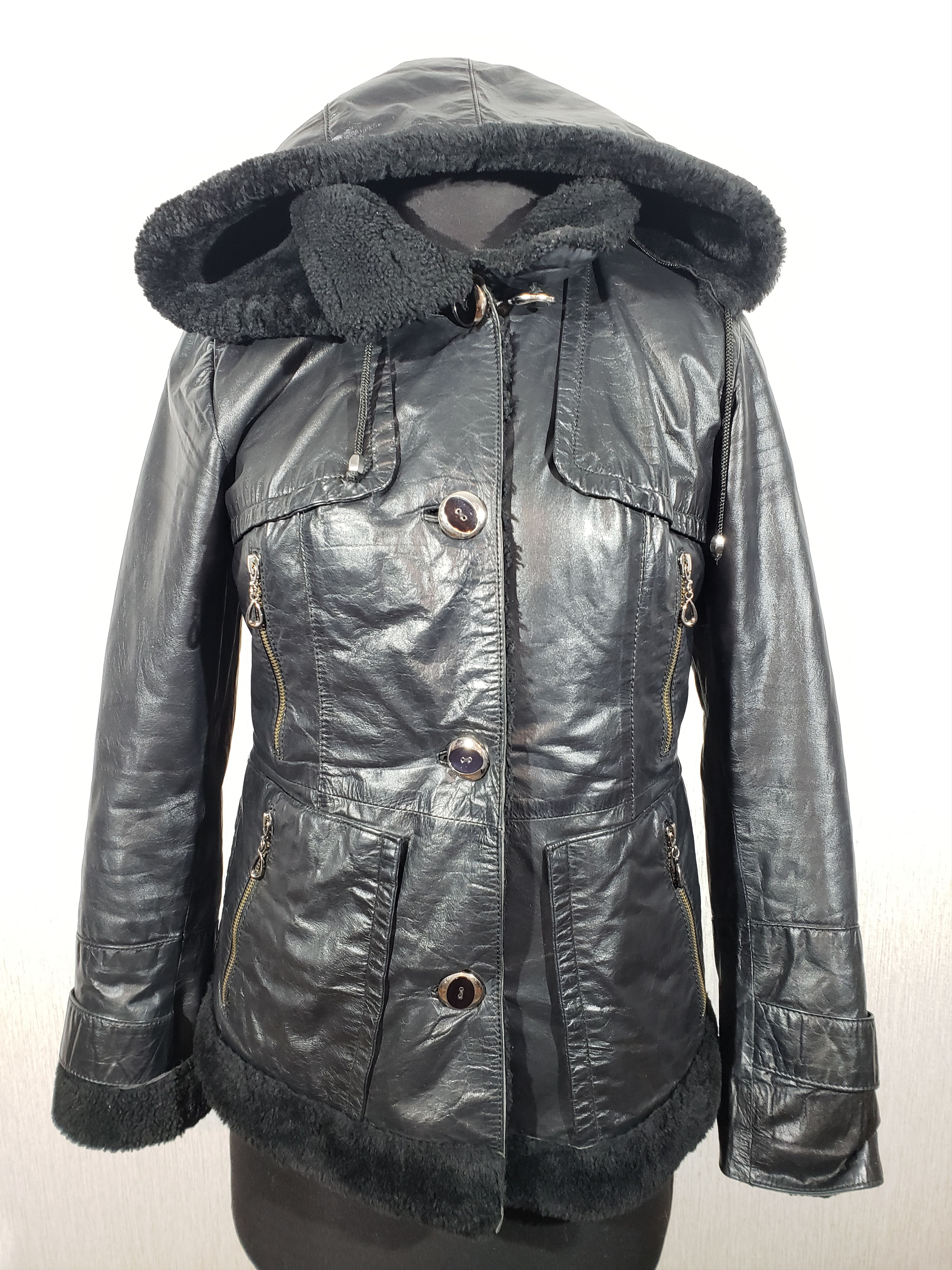 Other Stylish black women's jacket with a hood. Size M / US 6-8 / IT 42-44 - 1 Thumbnail