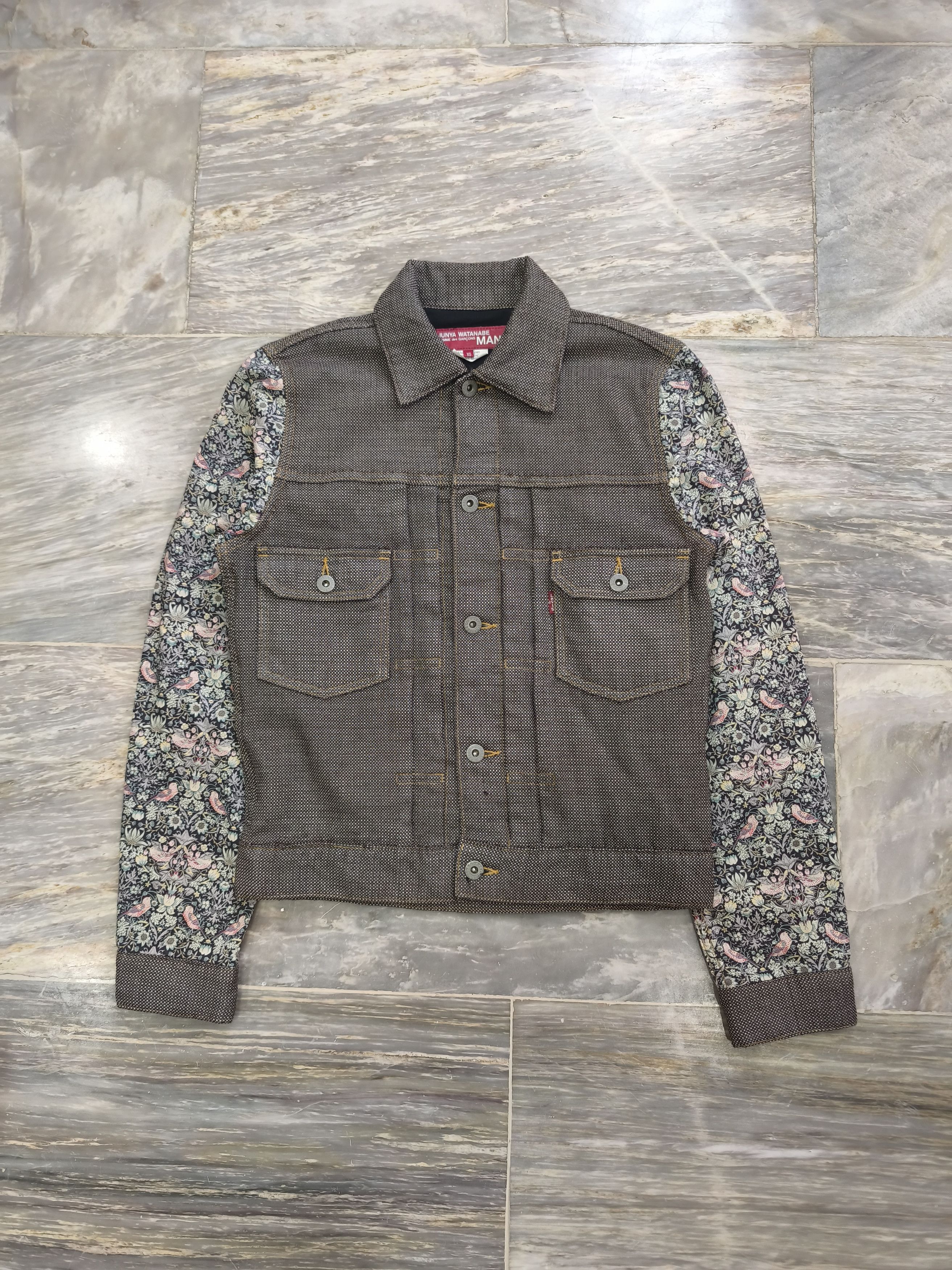 Junya Watanabe × Levi's Levi's CDG Junya Watanabe 2017 Trucker - Floral Sleeve Size US XS / EU 42 / 0 - 2 Thumbnail