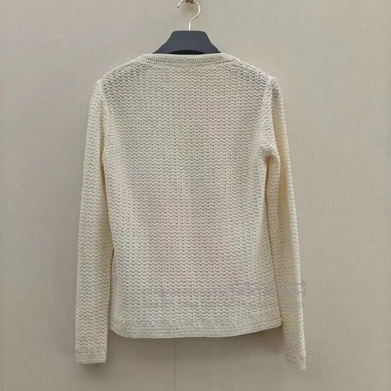 Chanel Chanel Long Sleeve Knitted Cardigan in Dark Blue . Size L / US 10 / IT 46 - 2 Thumbnail