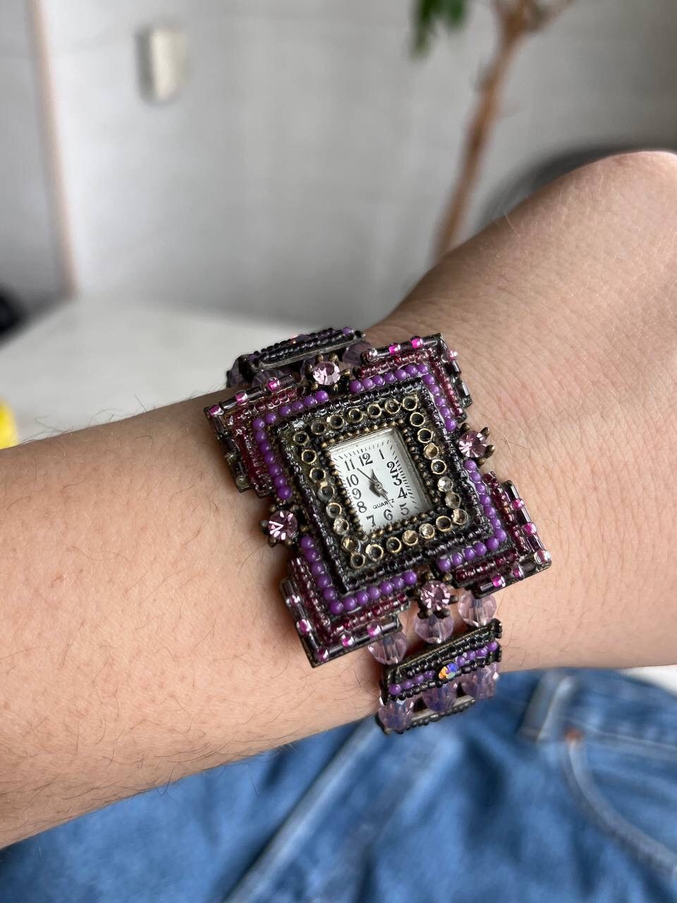 Japanese Brand × Vintage Vintage Japanese style futuristic Watch Crystal Violet Size ONE SIZE - 5 Thumbnail