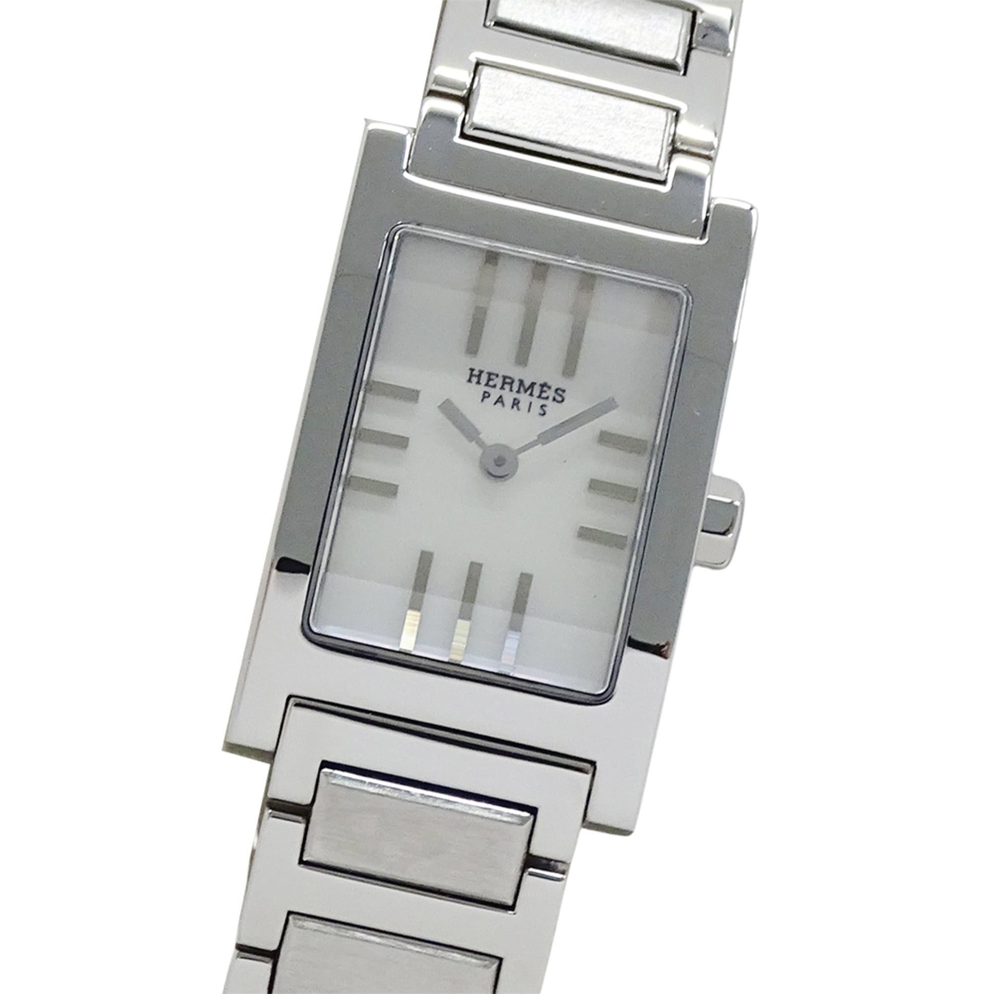 Hermes Hermes Women's Watch, Tandem Shell Quartz, Stainless Steel (SS) TA1.210, Silver, Square, Polished Size ONE SIZE - 1 Thumbnail