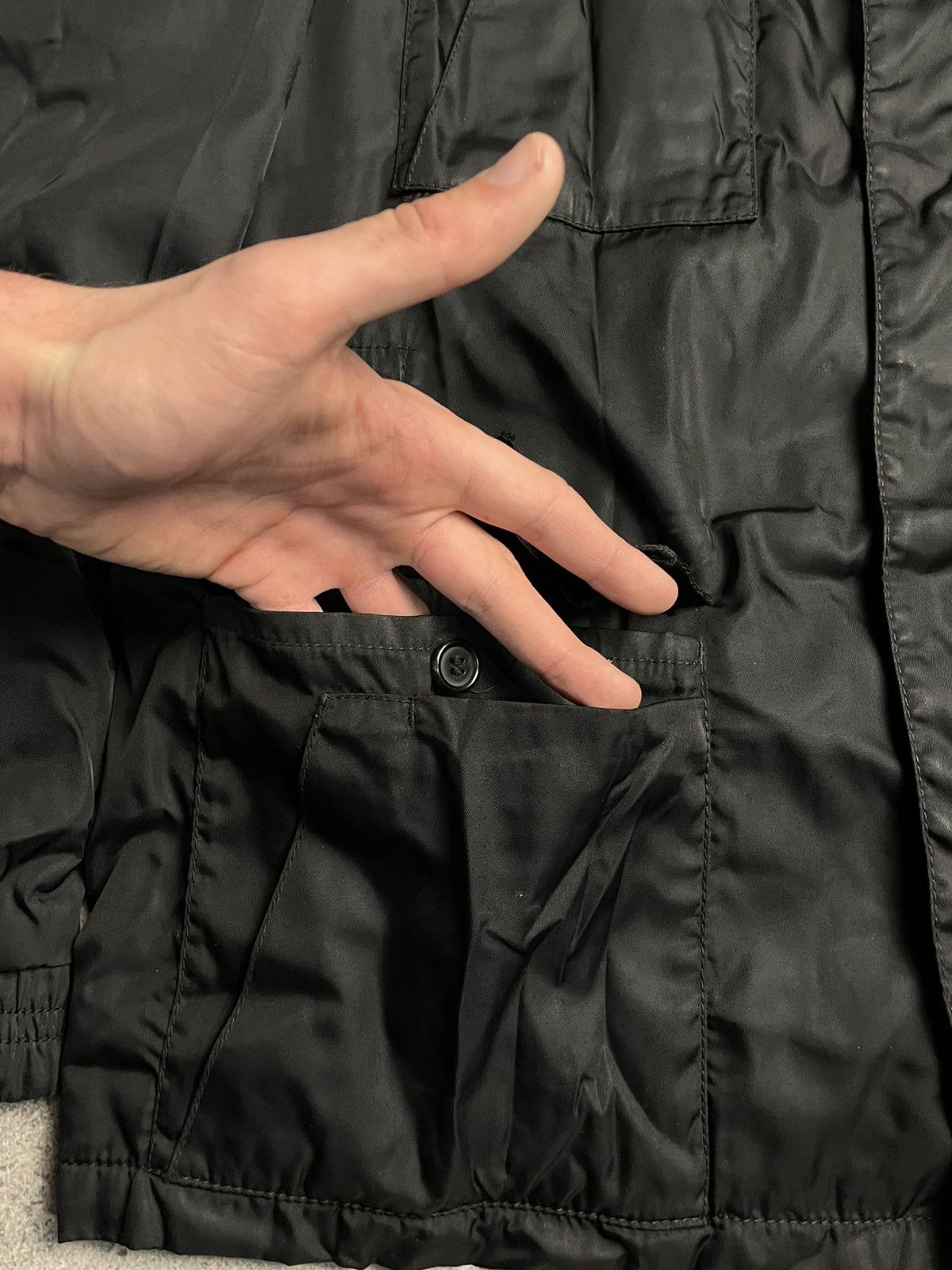 Prada Prada Milano Nylon Military Black Field Jacket Size US XL / EU 56 / 4 - 5 Thumbnail