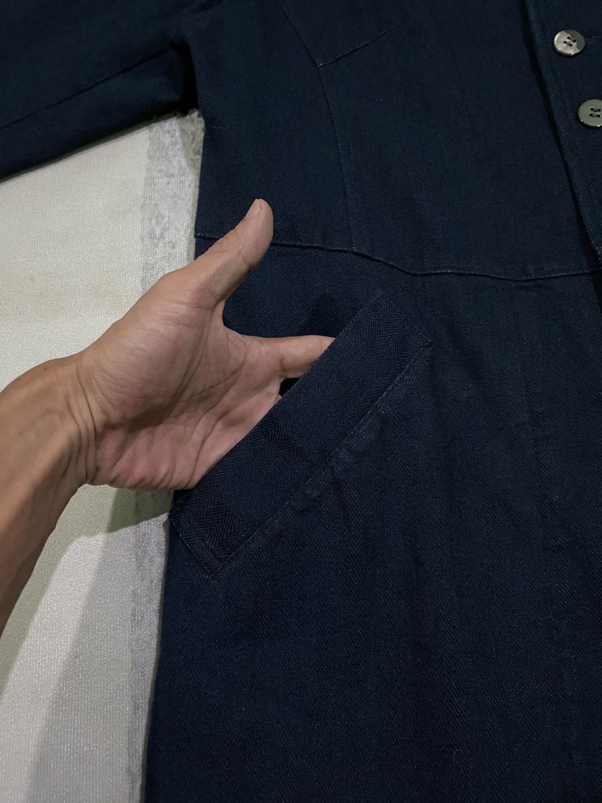 Issey Miyake Issey Miyake (Plantation) Light Denim Jacket Size US M / EU 48-50 / 2 - 4 Thumbnail