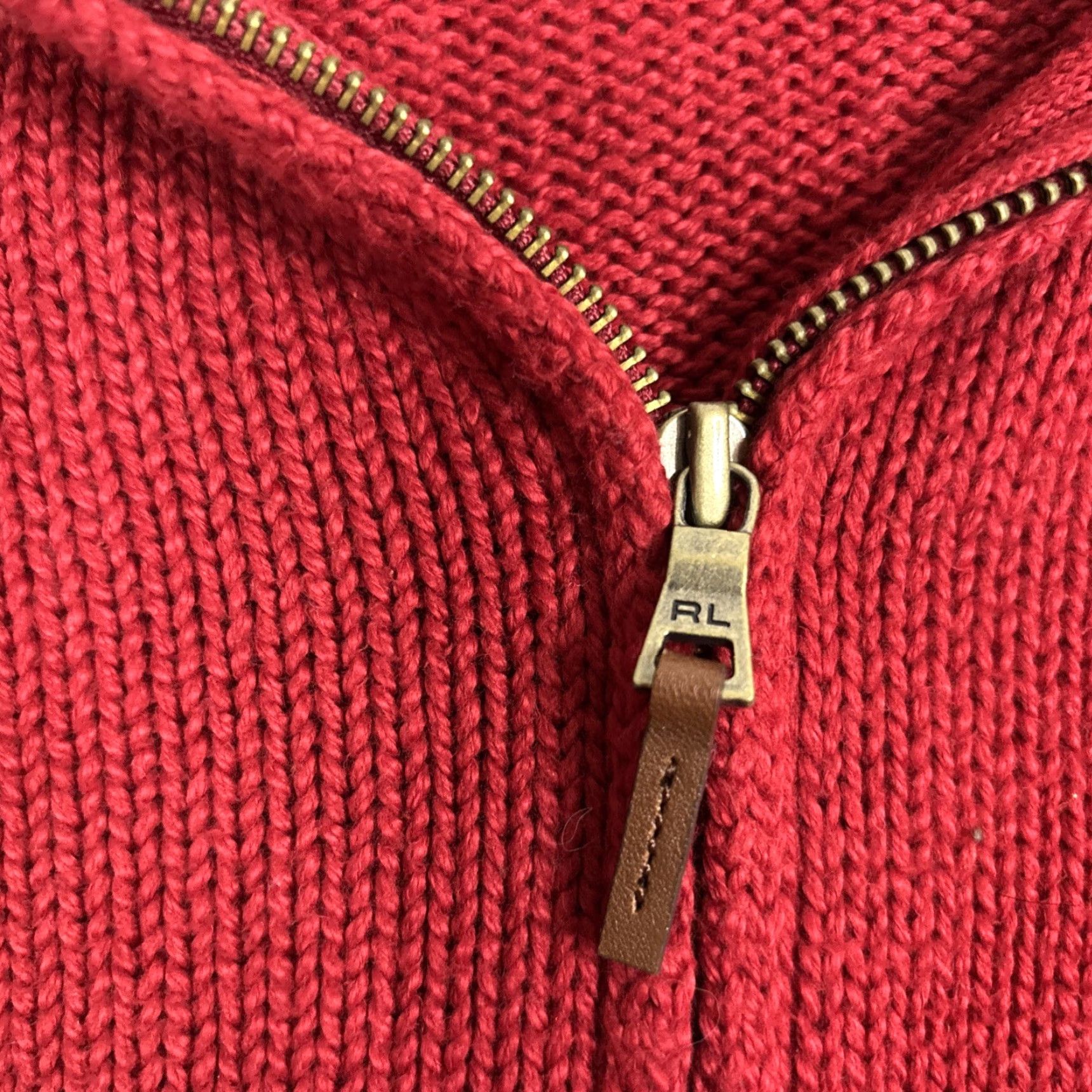 Polo Ralph Lauren VINTAGE Polo Ralph Lauren Red 1/4 Zip Sweater L Mock Neck Zip Pullover Classic Mens Size US L / EU 52-54 / 3 - 3 Thumbnail