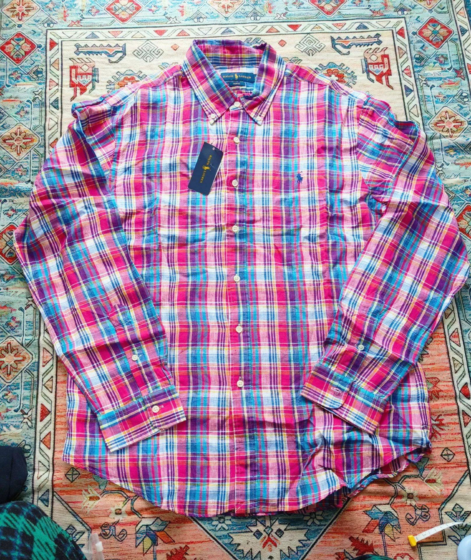 Polo Ralph Lauren Polo Ralph Lauren Linen Long Sleeve Shirt Size US XL / EU 56 / 4 - 1 Thumbnail