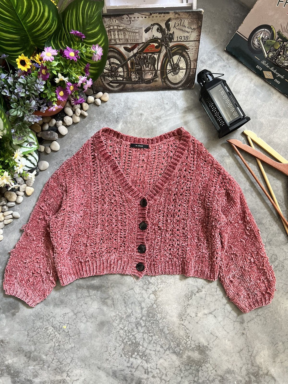Japanese Brand 🔥 VTG 🔥 Japanese W Closet Knit Short Cardigan Size US XL / EU 56 / 4 - 1 Thumbnail