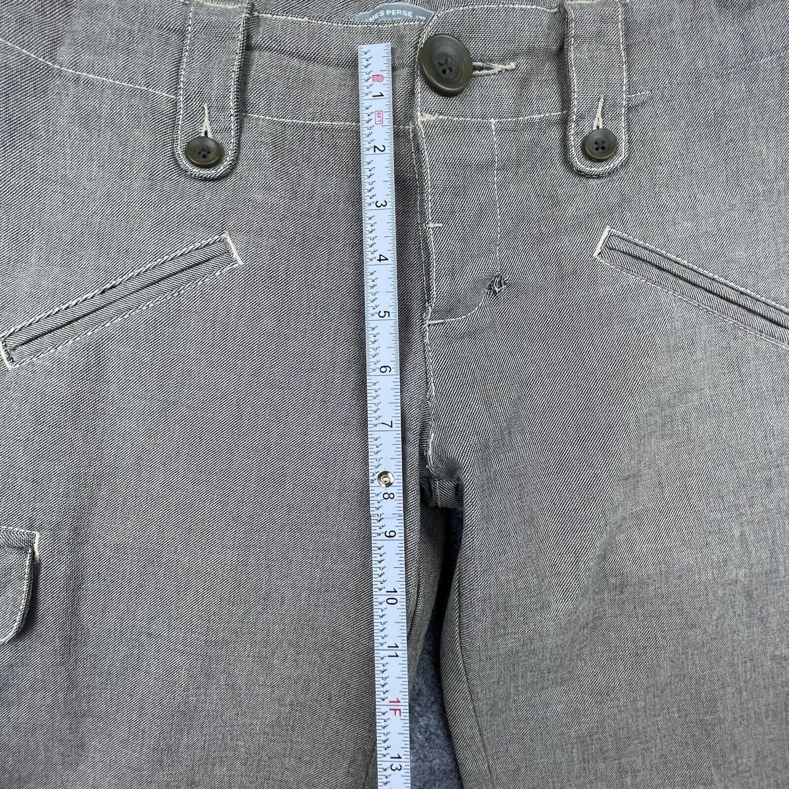 James Perse James Perse Pants Womens 27 Tan Tweed Twill Straight Career Size 27" / US 4 / IT 40 - 6 Thumbnail