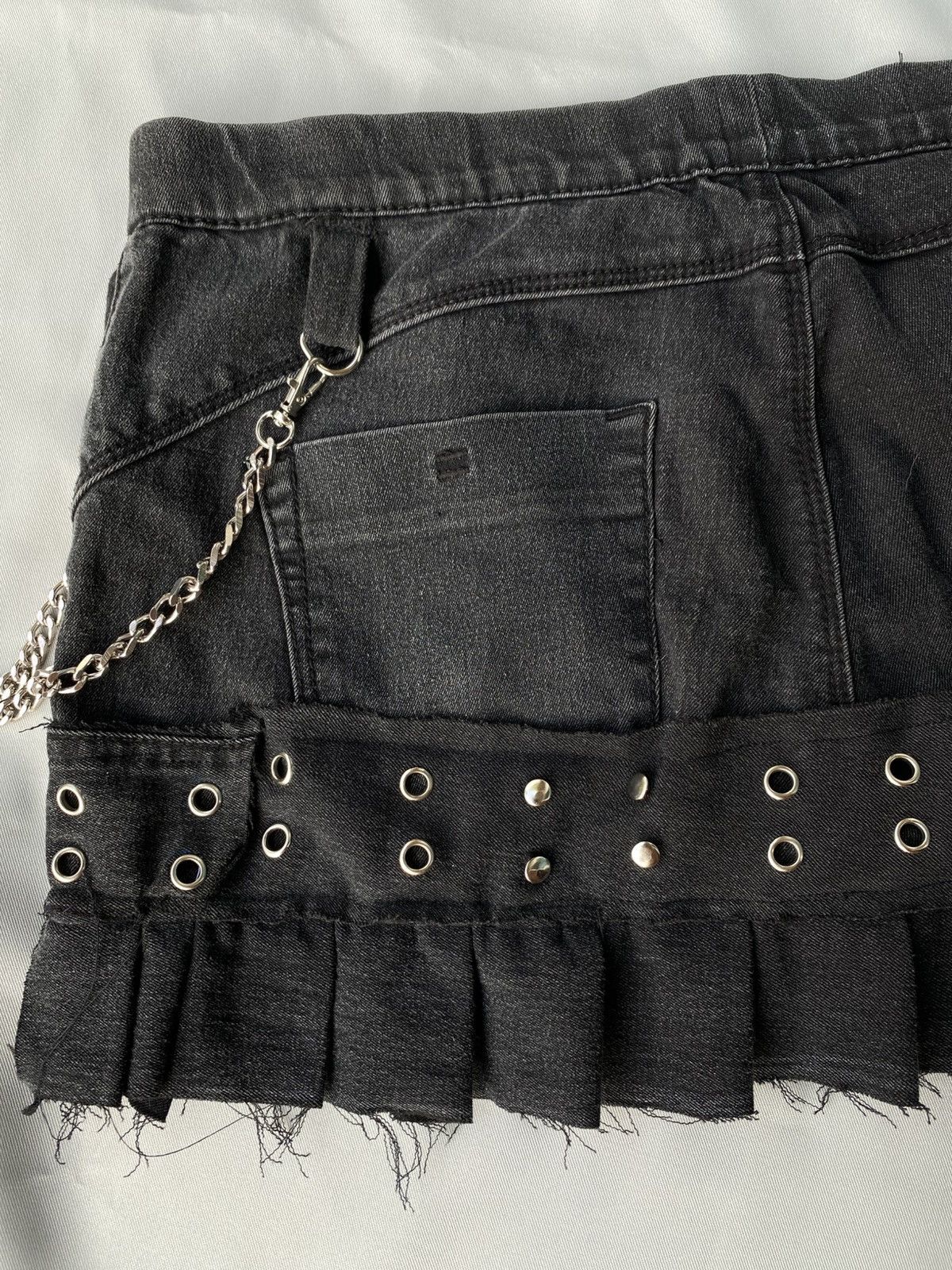 Other × Vintage Custom soft denim skirt, punk style, black, size 8 Size 30" / US 8 / IT 44 - 8 Thumbnail