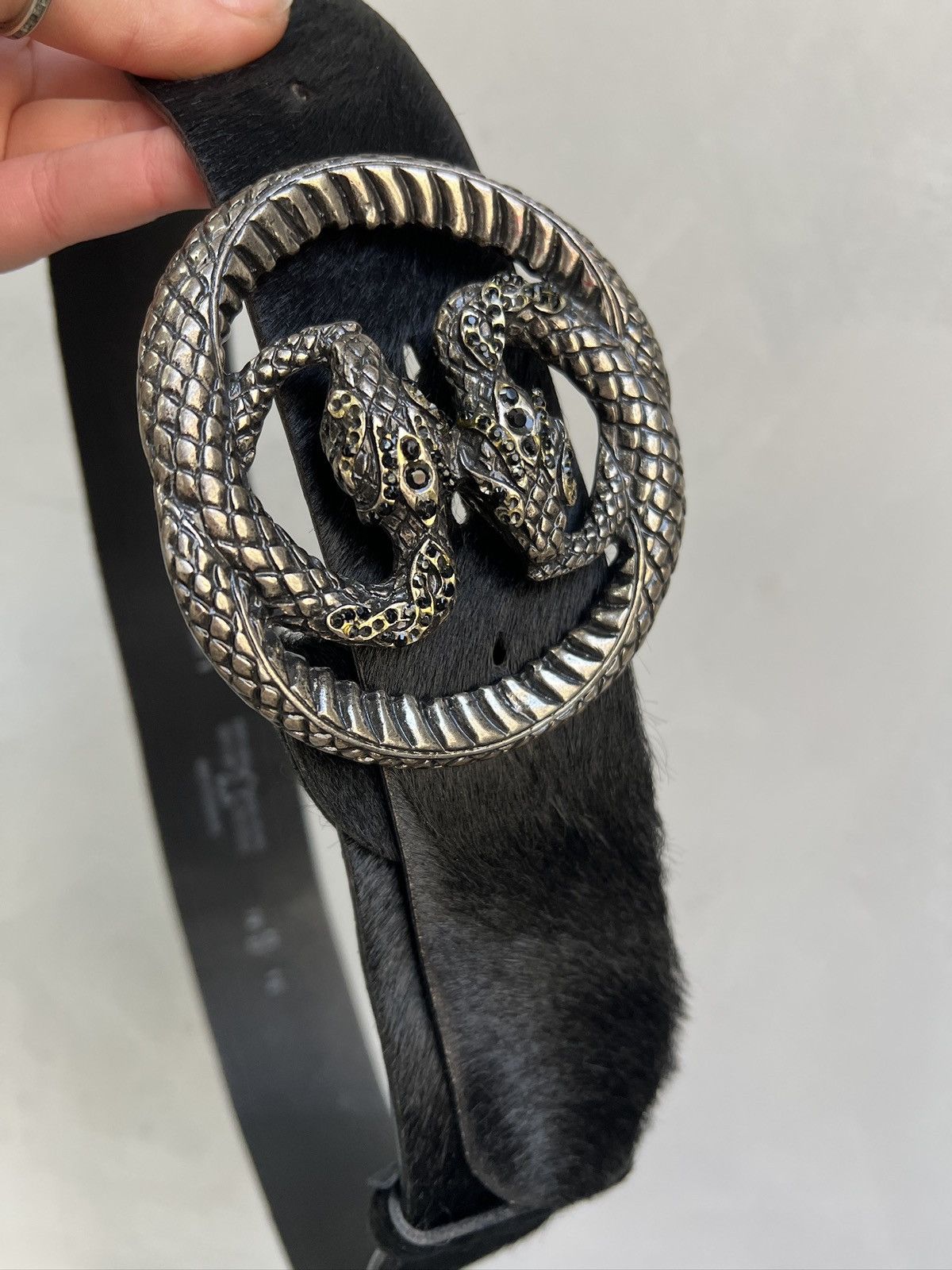 Hysteric Glamour Snake buckle leather black opium leather belt archive style Size ONE SIZE - 4 Thumbnail