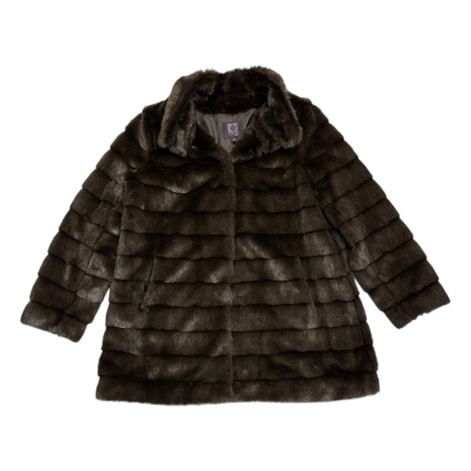 Anne Klein ANNE KLEIN Faux Fur Luxury Designer Winter Casual Coat Large Size L / US 10 / IT 46 - 2 Thumbnail